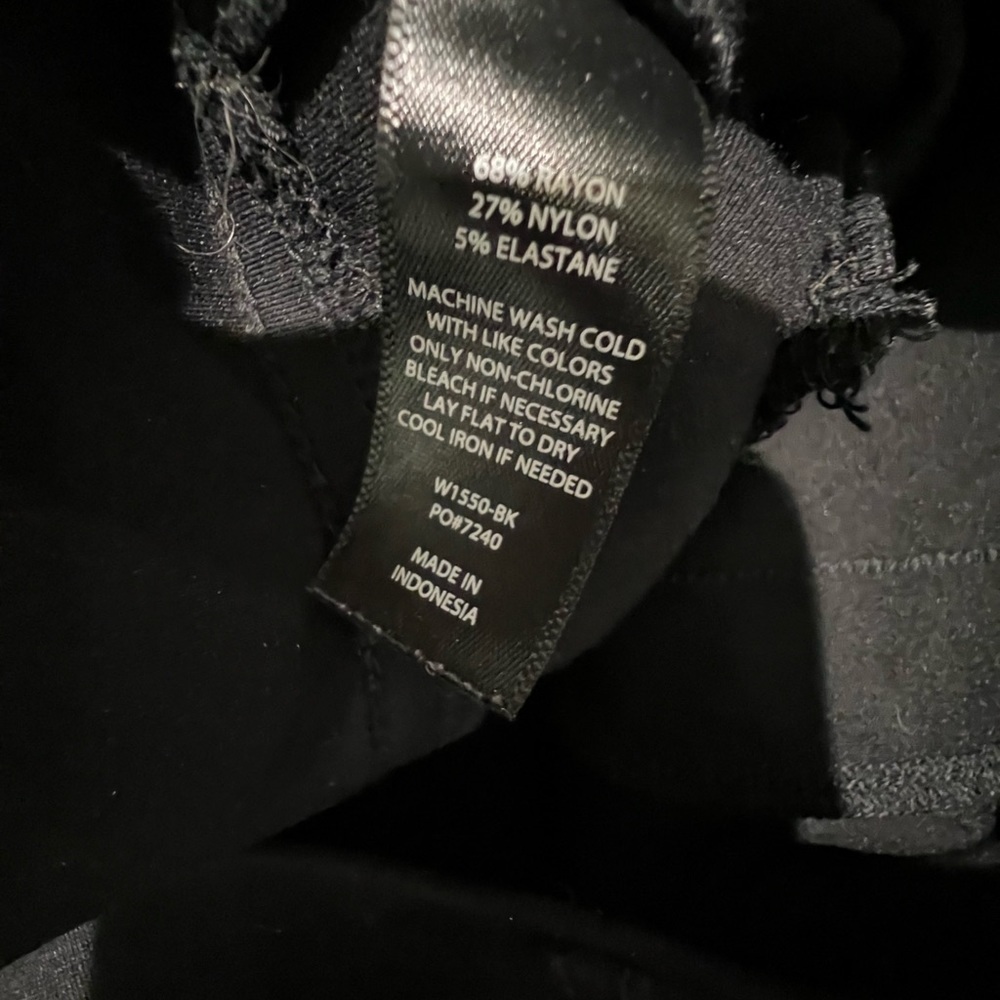 Betabrand Black Straight Leg Classic Dress Yoga Pants size Large Long 877 / 878 - Picture 5 of 5